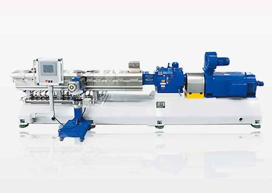 Mesin Kompon Plastik Efisiensi Tinggi Co Rotating Kembar Sekrup Extruder